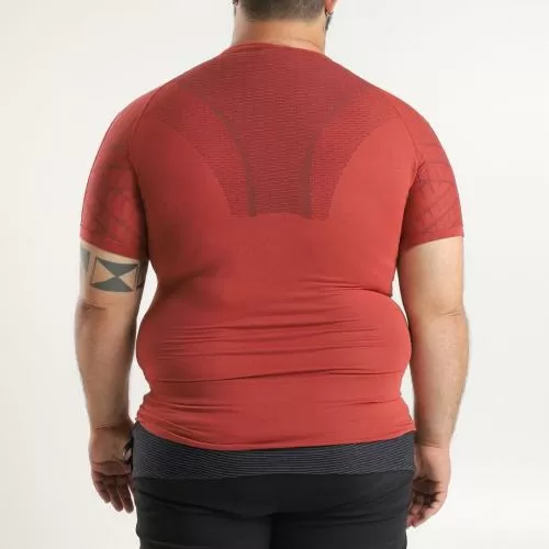UYN Man Terracross Self Layer Shirt Short Sleeves Regular Fit - burn red