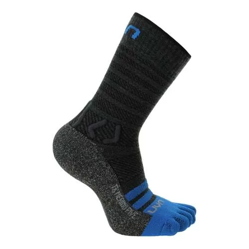UYN Man Trekking Five Merino Socks - anthracite/blue