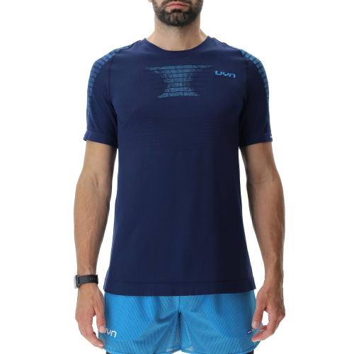 UYN Man Padel Series Smash Shirt Short Sleeves - dark blue/atlantic (Grösse: M)