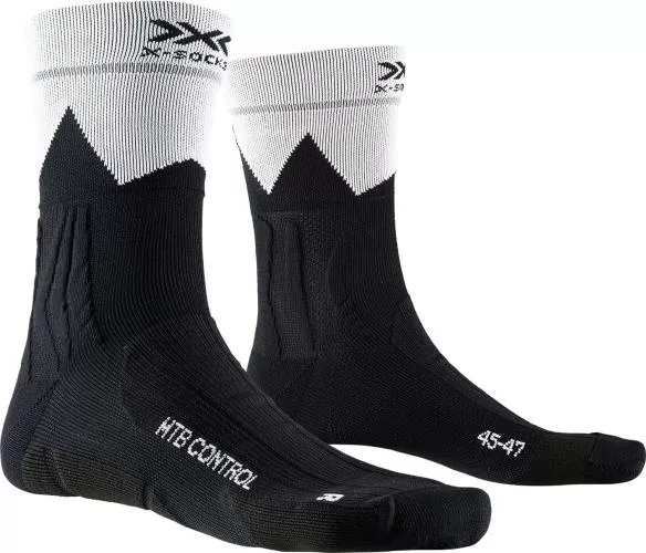 X-SOCKS MTB Control Unisex - opal black / zigzag