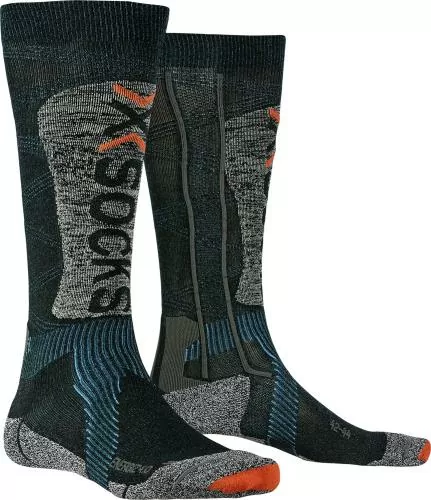 X-SOCKS Ski Energizer LT 4.0 Unisex - petrol / stone grey melange