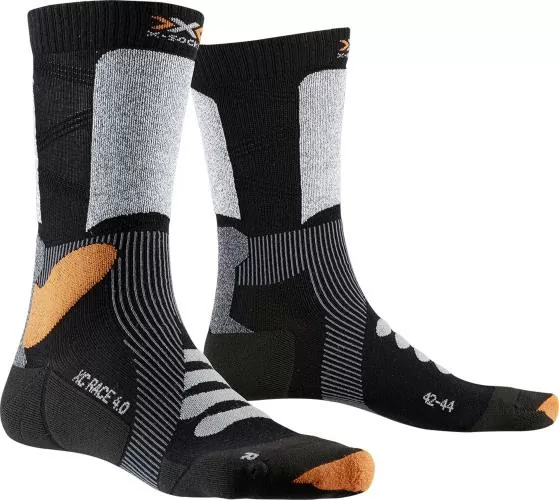 X-SOCKS X-Country Race 4.0 Unisex - black / stone grey melange