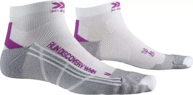 X-SOCKS Run Discovery Damen - white / twyce purple / grey melange