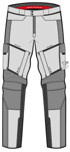 iXS Tour Hose Montevideo-ST 3.0 - hellgrau-dunkelgrau-schwarz