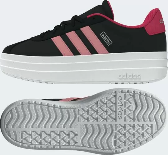 ADIDAS VL COURT BOLD J - CBLACK/SEFRTU/PURTUR