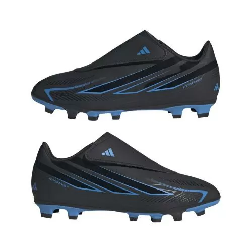 ADIDAS F50 HYPERFAST CLUB VEL FG/MG J - CBLACK/CBLACK/LURABL