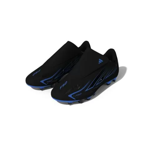 ADIDAS F50 HYPERFAST CLUB VEL FG/MG J - CBLACK/CBLACK/LURABL