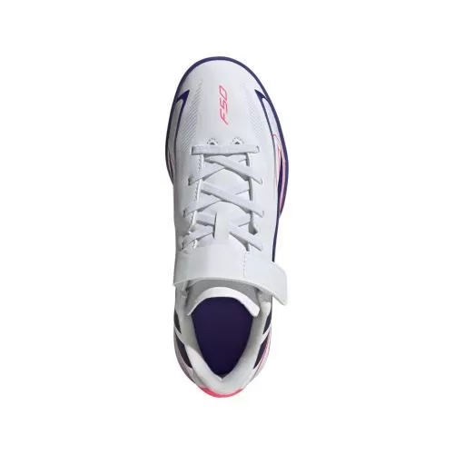 ADIDAS F50 HYPERFAST CLUB H&L TF J - FTWWHT/SOLPUR/SOLTUR