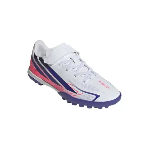 ADIDAS F50 HYPERFAST CLUB H&L TF J - FTWWHT/SOLPUR/SOLTUR