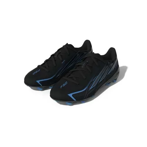 ADIDAS F50 HYPERFAST LEAGUE FG J - CBLACK/CBLACK/LURABL