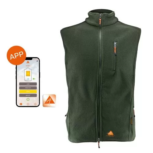 Alpenheat FireVest beheizte Fleece-Weste APP - olivgrün