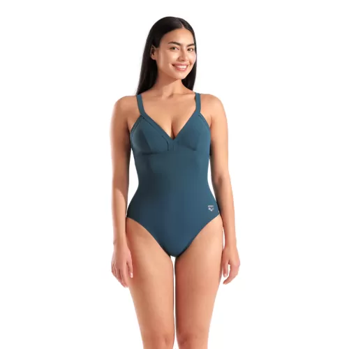 Arena Damen Arena Swimsuit Lara Soft Curve Back C Cup GRÜN