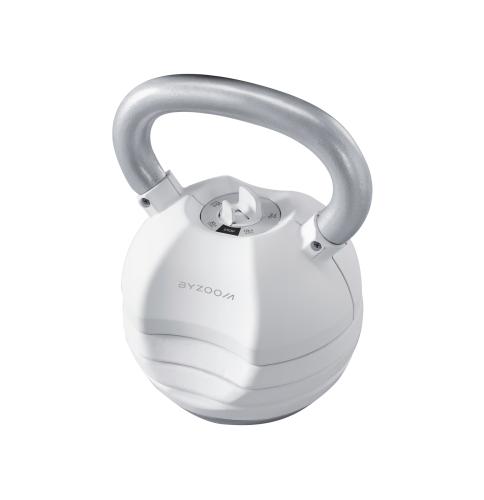 Byzoomfitness Pure Series 13.6Kg verstellb. Kettlebell - weiss