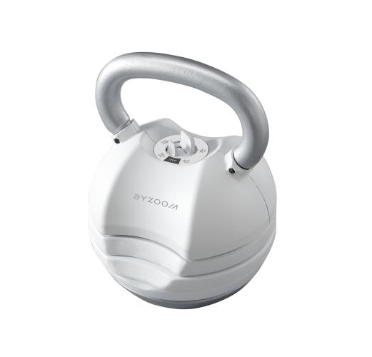 Byzoomfitness Pure Series 22.6Kg verstellb. Kettlebell - weiss
