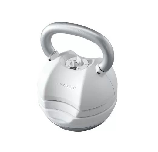 Byzoomfitness Pure Series 22.6Kg verstellb. Kettlebell - weiss