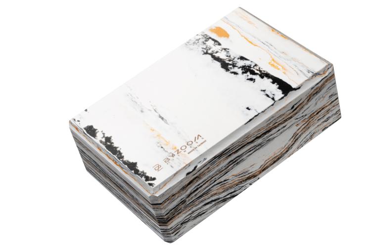Byzoomfitness Yoga Block Marmoroptik - weiss
