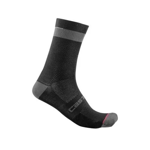 Castelli Alpha 18 Sock - Black/Dark Gray