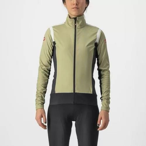 Castelli Alpha RoS 2 W Light Jacket - Green Tea/Dark Gray-White