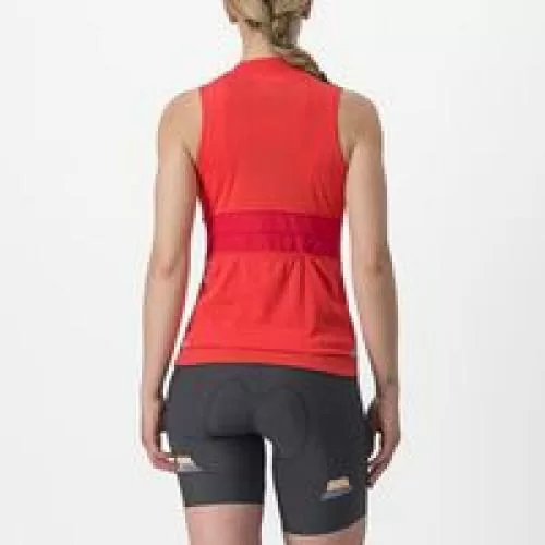 Castelli Anima 4 Sleeveless - Hibiscus/Soft Orange
