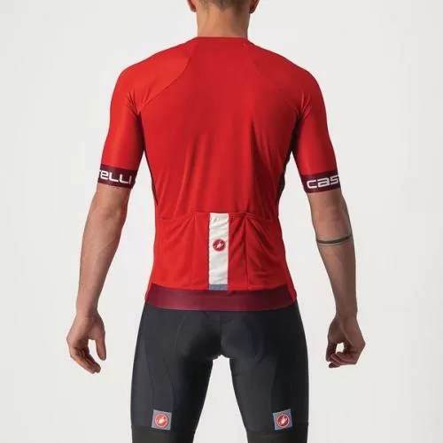 Castelli Entrata VI Jersey - Red/Bordeaux-Ivory