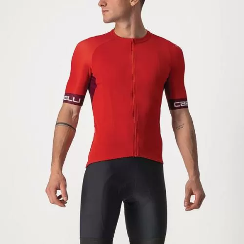 Castelli Entrata VI Jersey - Red/Bordeaux-Ivory