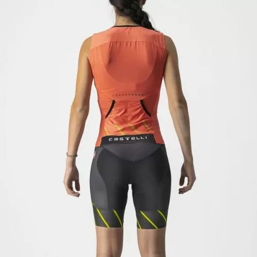 Castelli Free 2 W Tri Singlet - Coral Flash