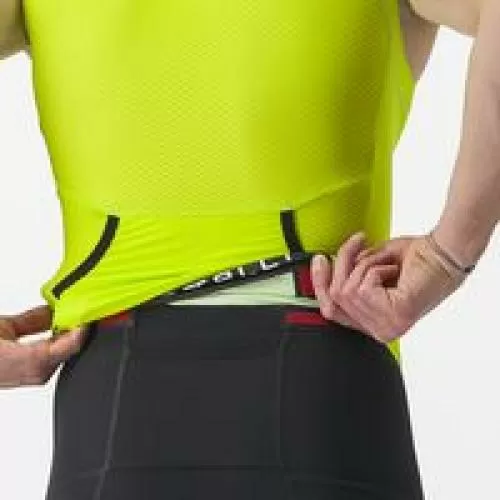 Castelli Free Tri 2 Sleeveless Top - Electric Lime/Niagara Blue