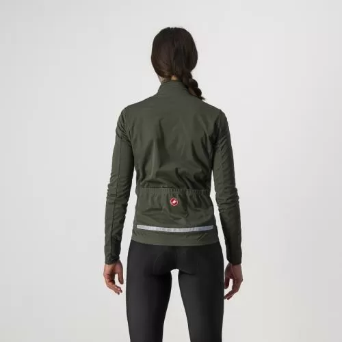 Castelli Go W Jacket - Military Green/Fiery Red/Saffron