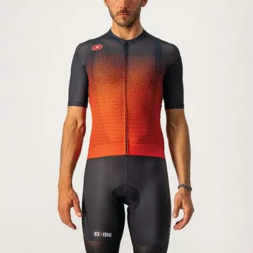Castelli Insider Jersey - Fiery Red/Savile Blue