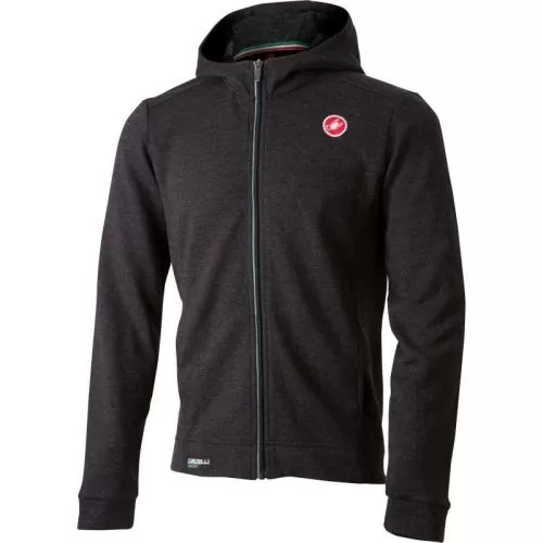 Castelli Milano Full Zip Fleece - Melange Light Black