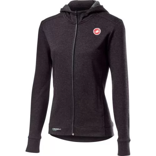 Castelli Milano Full Zip W Fleece - Melange Light Black