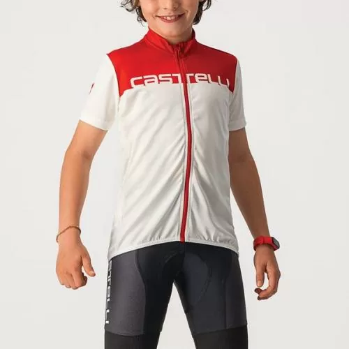 Castelli Neo Prologo Kid Jersey - Ivory/Red