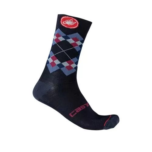 Castelli Rombo 18 Sock - Savile Blue/Indigo/Dusk Blue
