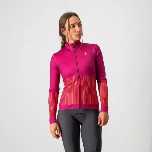 Castelli Sorpresa Jersey FZ - Magenta/Orange