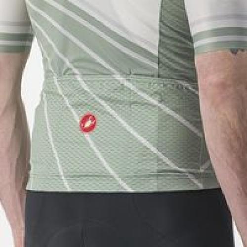 Castelli Speed Strada Jersey - Ivory/Defender Green