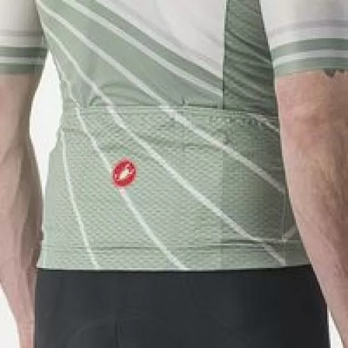 Castelli Speed Strada Jersey - Ivory/Defender Green