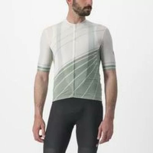 Castelli Speed Strada Jersey - Ivory/Defender Green