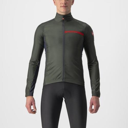 Castelli Squadra Stretch Jacket - Military Green/Dark Gray