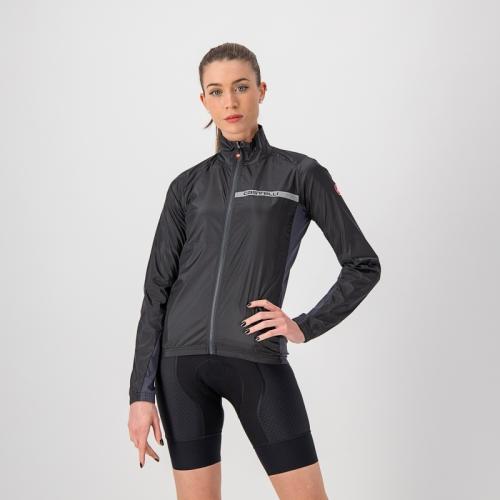 Einzelstück Castelli Squadra Stretch W Jacket - Light Black/Dark Gray