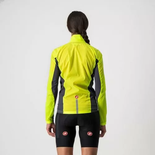Castelli Squadra Stretch W Jacket - Yellow Fluo/Dark Gray
