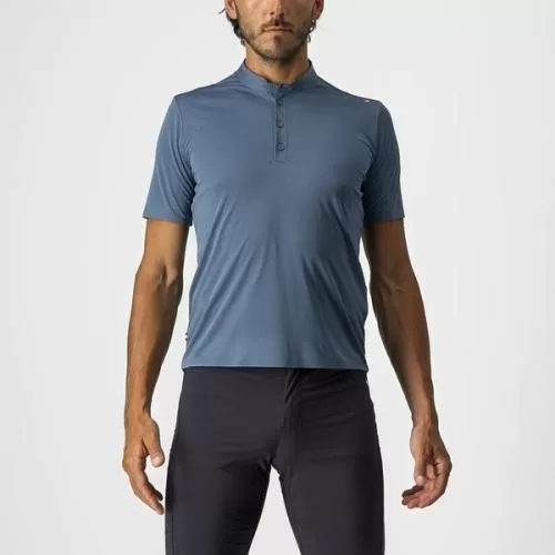 Castelli Tech 2 Polo - Light Steel Blue
