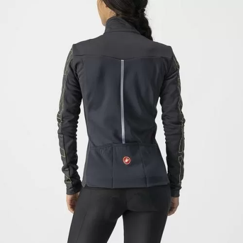 Castelli Transition W Jacket - Dark Gray/Brillian Yellow