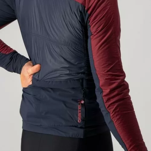 Castelli Unlimited Puffy Jacket - Bordeaux/Savile Blue-Indigo