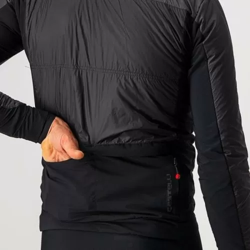 Castelli Unlimited Puffy Jacket - Dark Gray/Black-Brilliant Orange