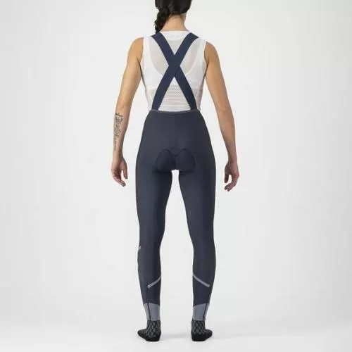 Castelli Velocissima DT Bibtight - Savile Blue/Silver-Silver Reflex