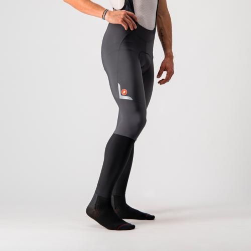 Castelli Velocissimo 5 Bibtight - Dark Gray/Silver Reflex