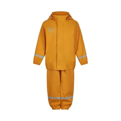 Color Kids Regen Anzug solid PU Set - Cadium Yellow