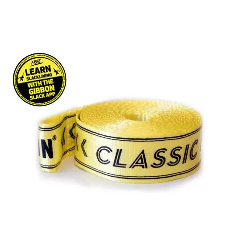 Gibbon Slackrack Classic Yellow Webbing - yellow