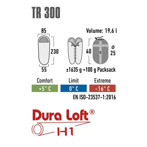 High Peak Mummy sleeping bag TR 300 red - red