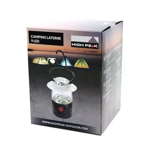 High Peak Camping Laterne - schwarz